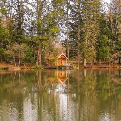 Cabane sur l'étang  à Billezois