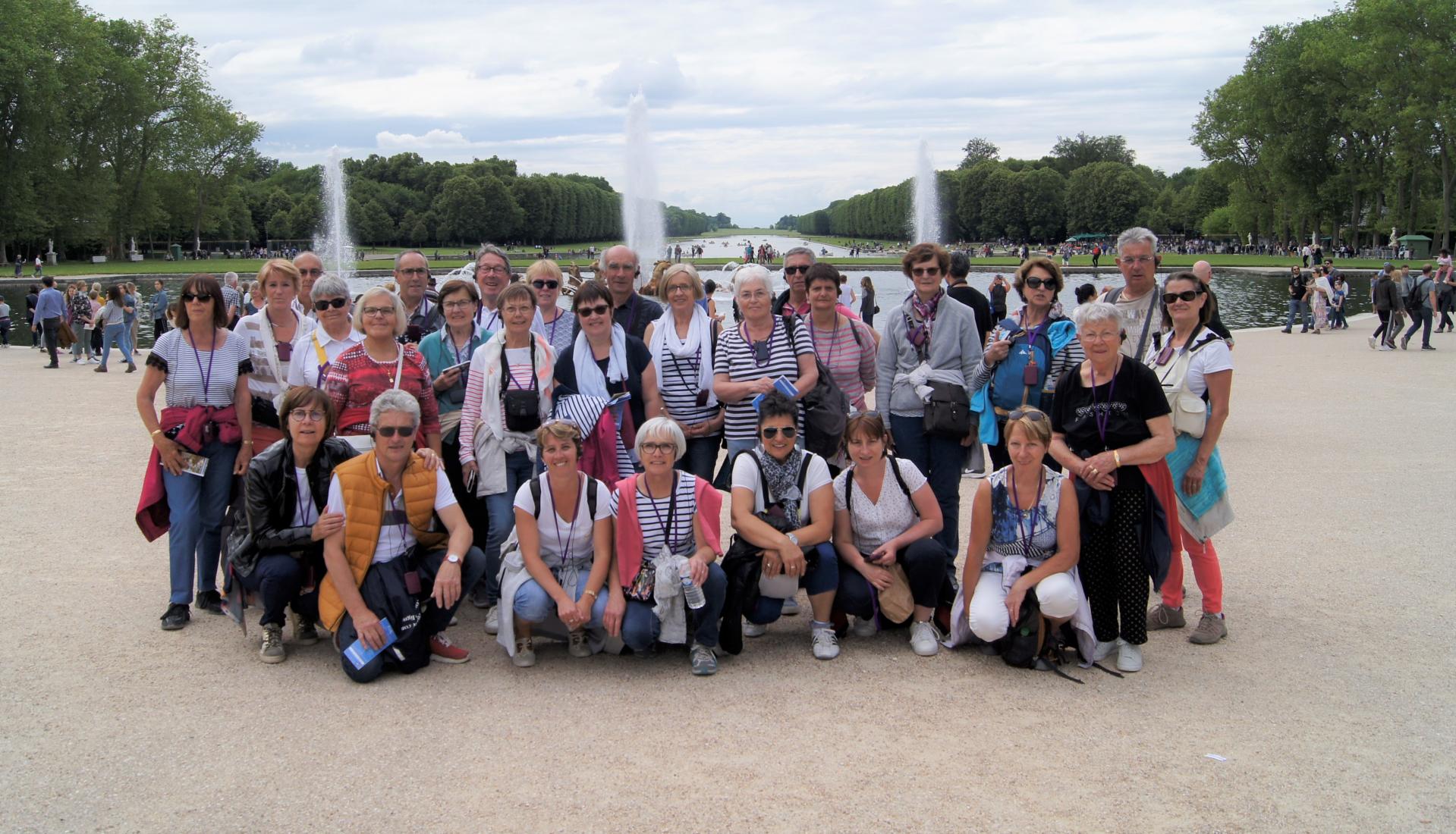 Le groupe au chataeu de Versailles juin 2019