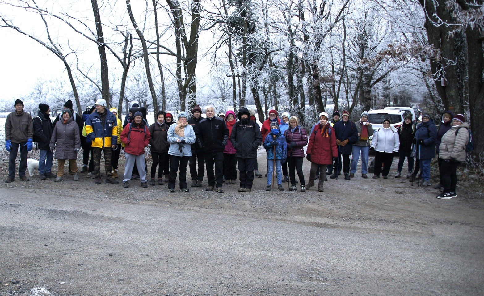 Le groupe de marcheurs à St Rémy en Rollat