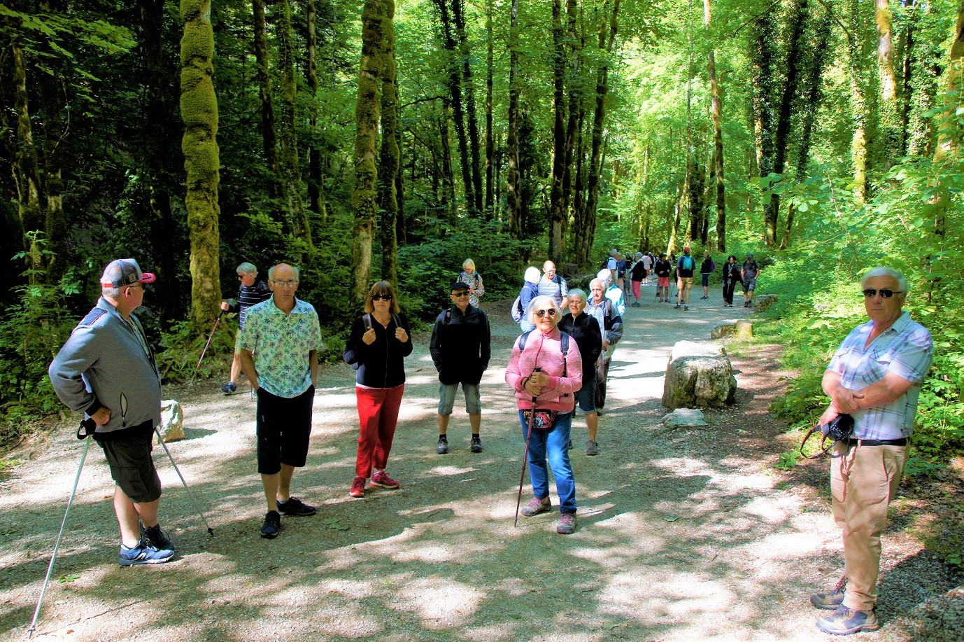 Les randonneurs au départ des cascade du Hérisson