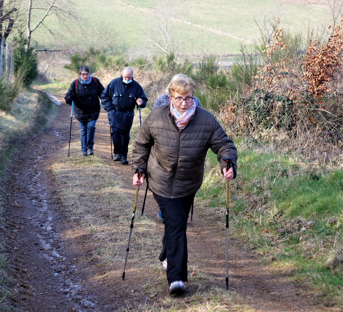 Marcheurs à Ferriéres sur Sichon2 avril 2021