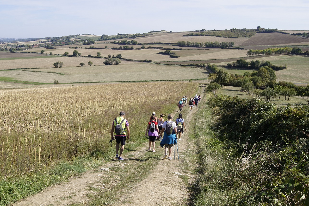 Marcheurs a Ussel d'Allier-1 septembre 2018