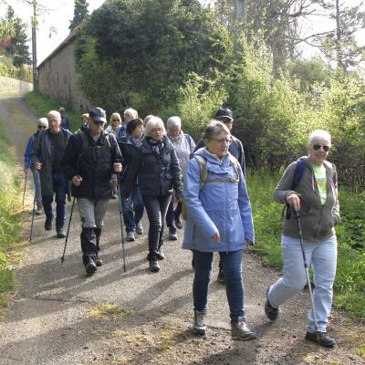 Marcheurs 1 sur les chemins à Buxières les Mines