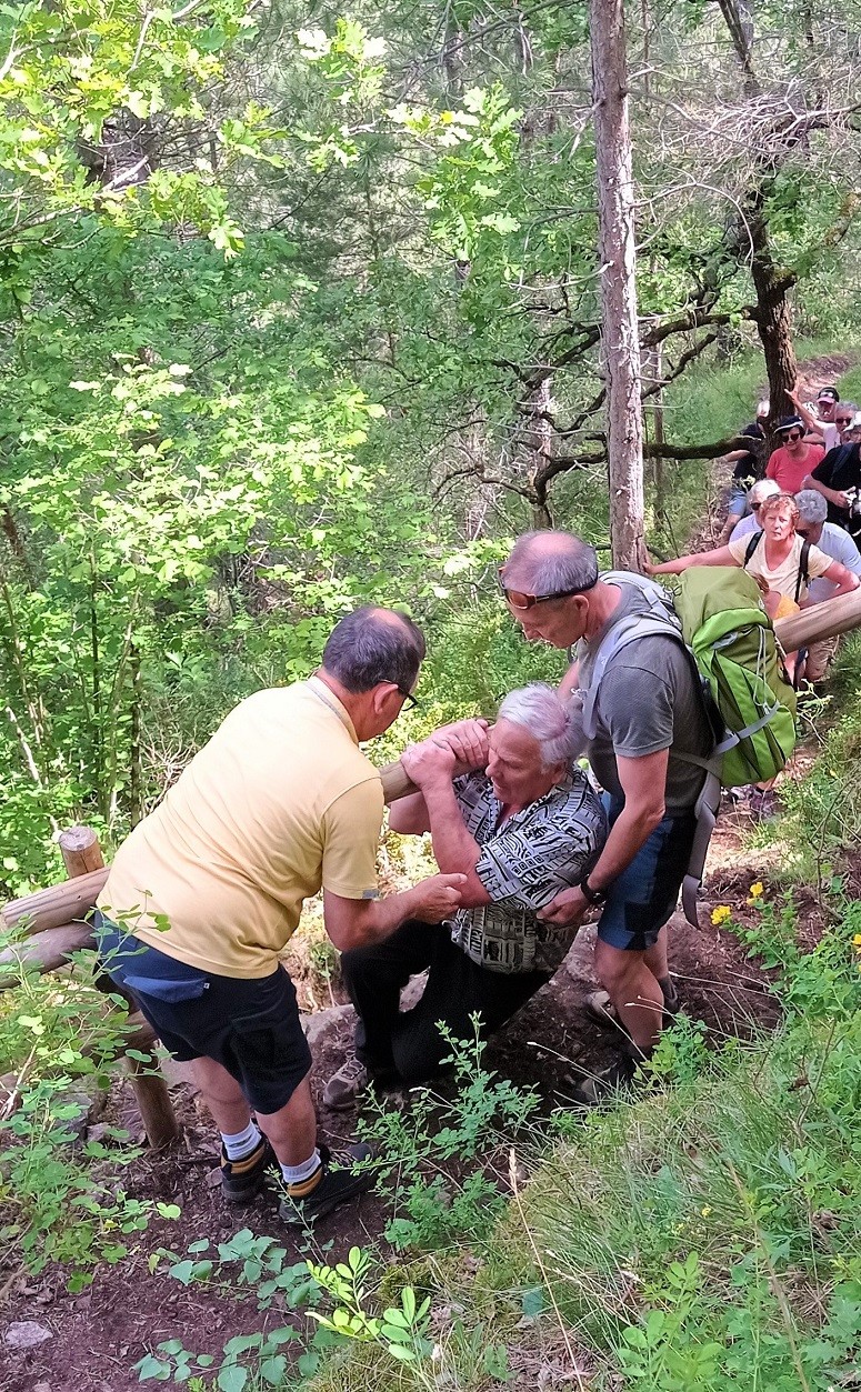 Passage difficile sur la rando de Sainte Enimie