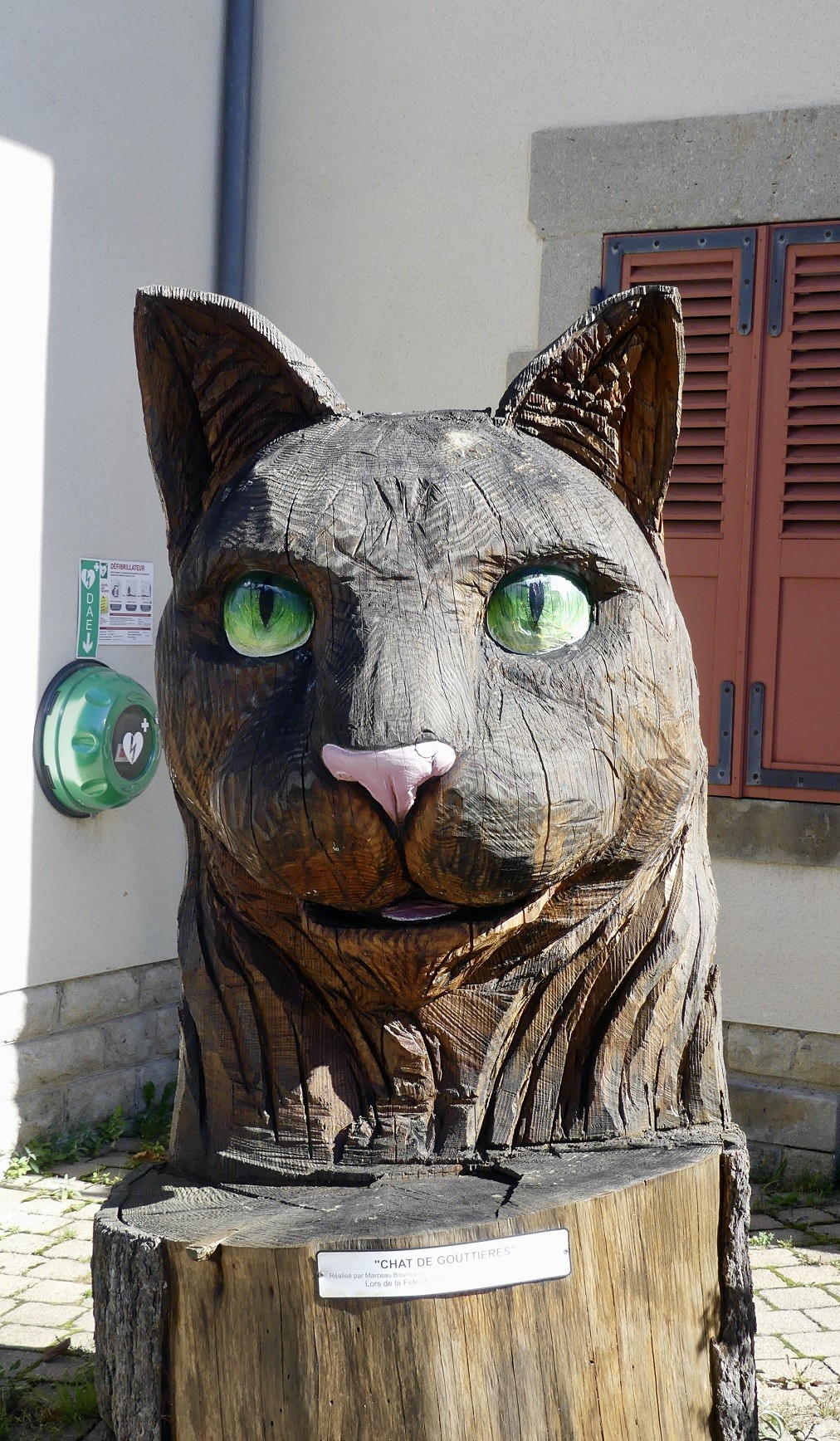 Sculpture de chat à Gouttieres